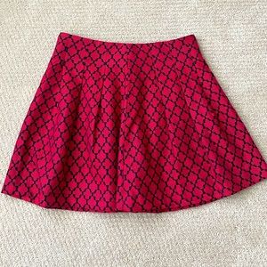 Banana republic red and black skirt NWT